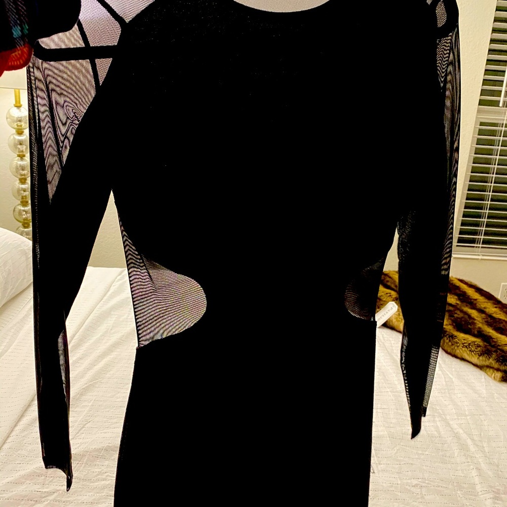 Express mesh cutout dress